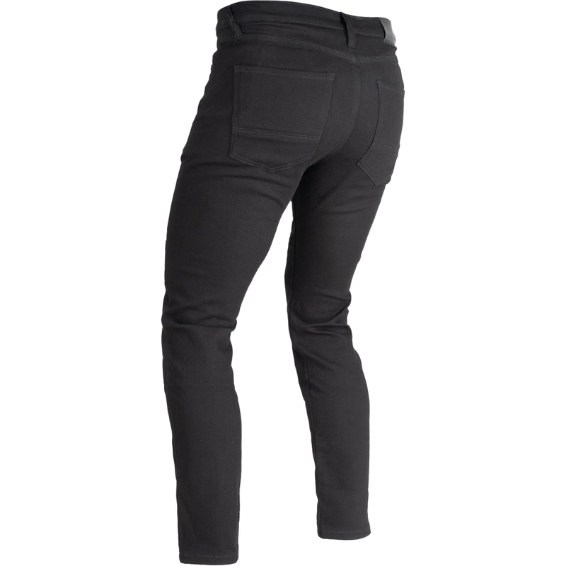 OXFORD ORIGINAL APPROVED SUPER STRETCH JEANS AA SLIM FIT jeansy motocyklowe o kroju cropped, czarne
