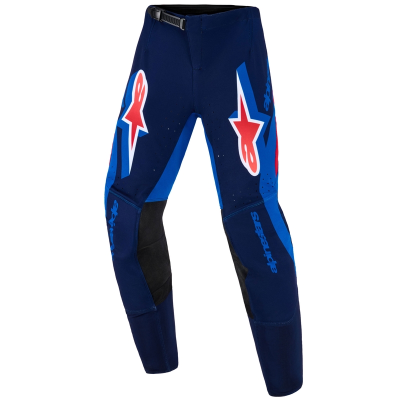 Spodnie motocrossowe dla dzieci Alpinestars Supertech Vista w kolorze granatowo-koralowo-kobaltowym