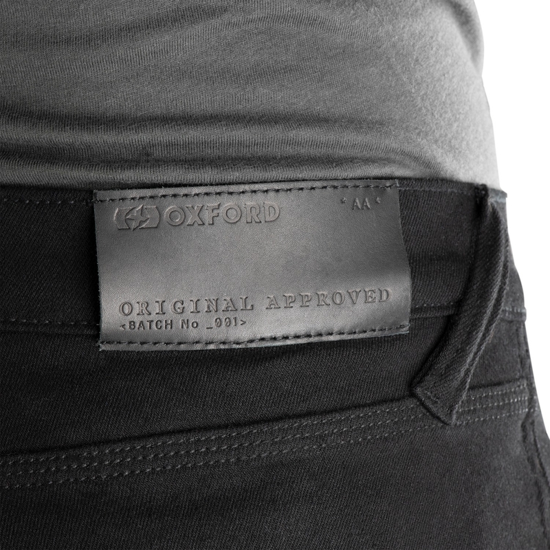 Damskie jeansy motocyklowe OXFORD ORIGINAL APPROVED SUPER STRETCH JEANS AA SLIM FIT czarne