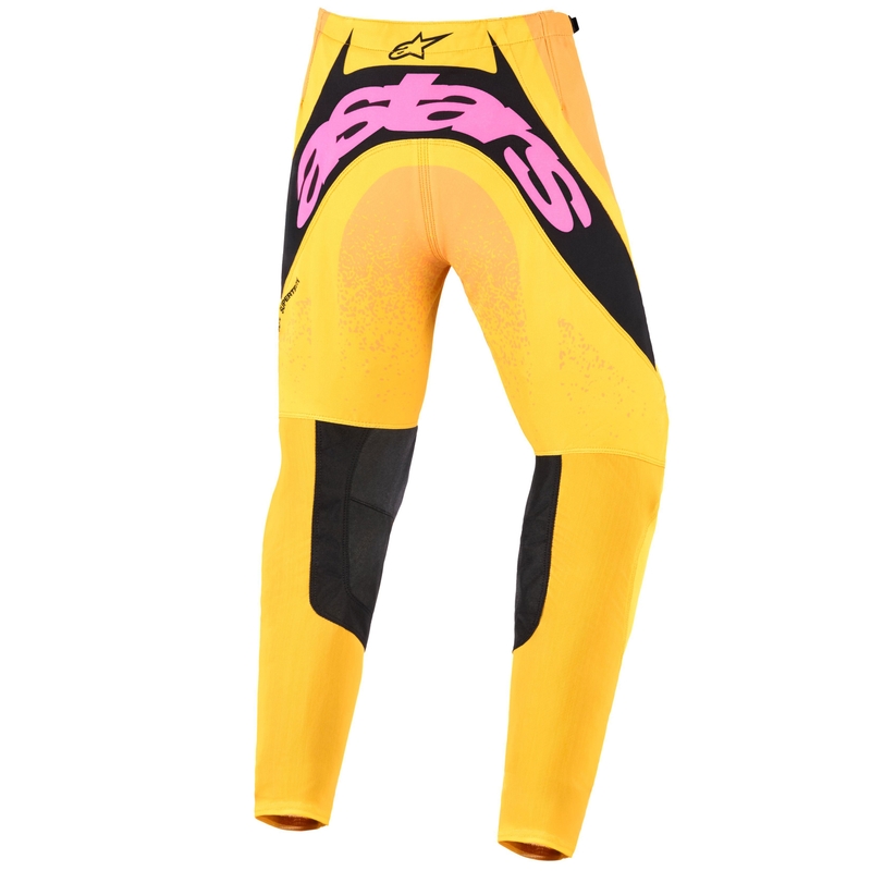 Spodnie motocrossowe dla dzieci Alpinestars Techstar Nomur w kolorze pomarańczowo-żółto-różowym