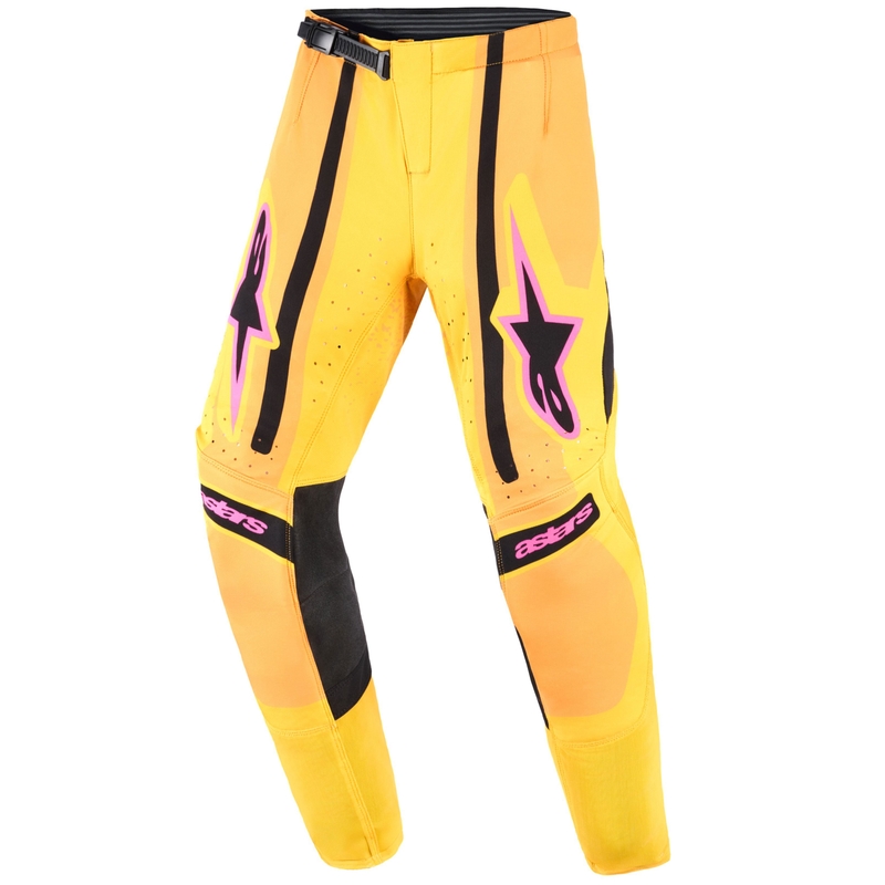 Spodnie motocrossowe dla dzieci Alpinestars Techstar Nomur w kolorze pomarańczowo-żółto-różowym