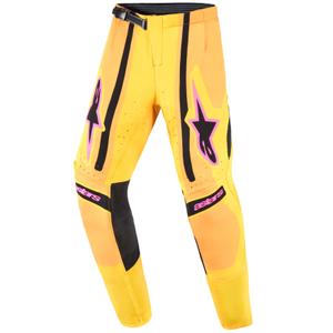 Spodnie motocrossowe dla dzieci Alpinestars Techstar Nomur w kolorze pomarańczowo-żółto-różowym