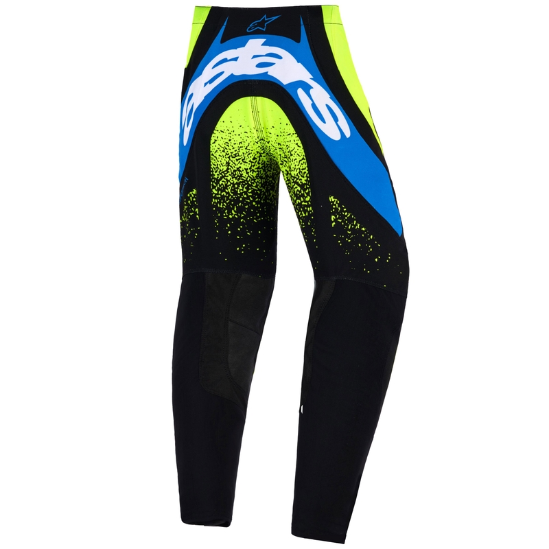 Spodnie motocrossowe dla dzieci Alpinestars Techstar Nomur w kolorze granatowo-fluo-żółto-niebieskim