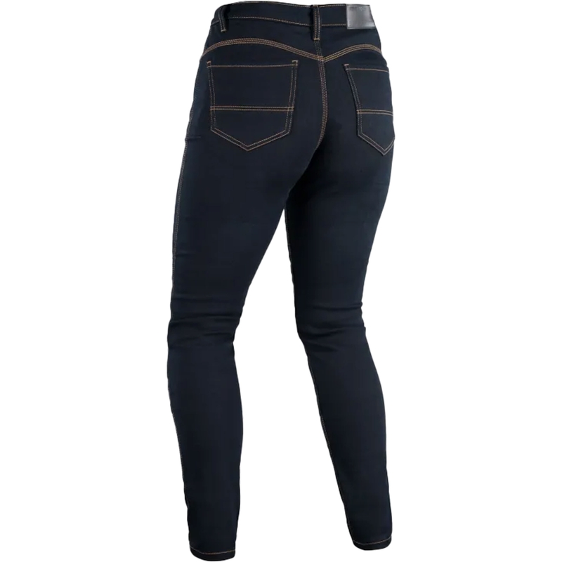 Damskie jeansy motocyklowe OXFORD ORIGINAL APPROVED SUPER STRETCH JEANS AA SLIM FIT niebieskie indygo
