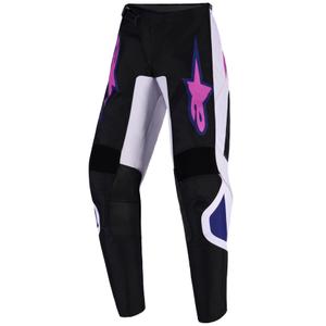 Spodnie motocrossowe dla dzieci Alpinestars Fluid Grid w kolorze czarno-jasnoszarym-fioletowym