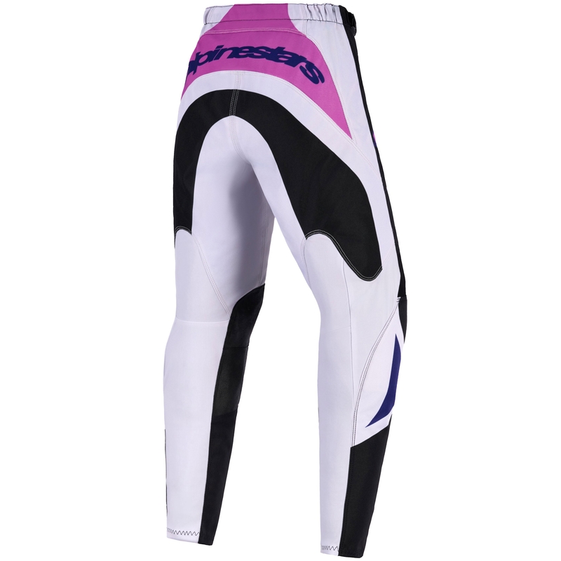 Spodnie motocrossowe dla dzieci Alpinestars Fluid Grid w kolorze czarno-jasnoszarym-fioletowym