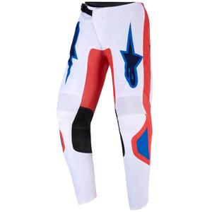 Spodnie motocrossowe dla dzieci Alpinestars Fluid Grid w kolorze pomarańczowo-niebiesko-białym