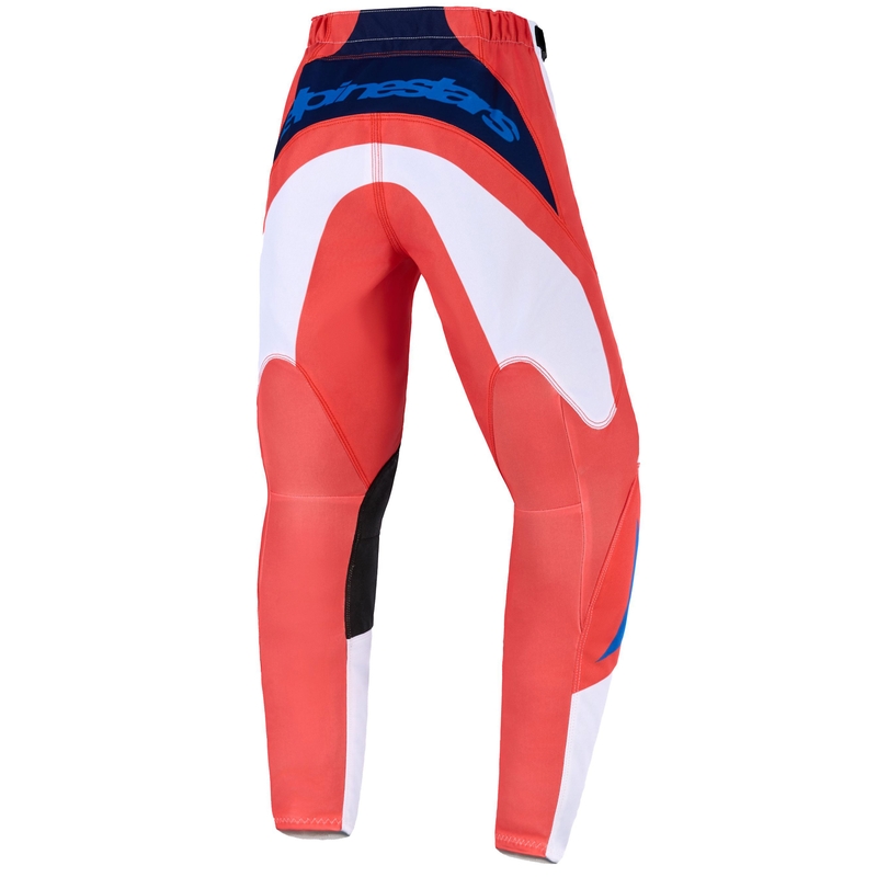 Spodnie motocrossowe dla dzieci Alpinestars Fluid Grid w kolorze pomarańczowo-niebiesko-białym