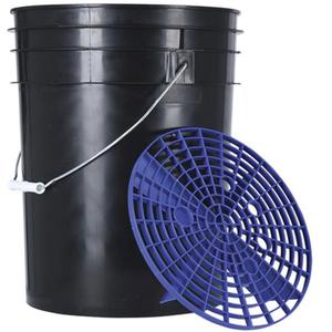 Wiadro z kratką ociekową Oxford czarno-niebieski