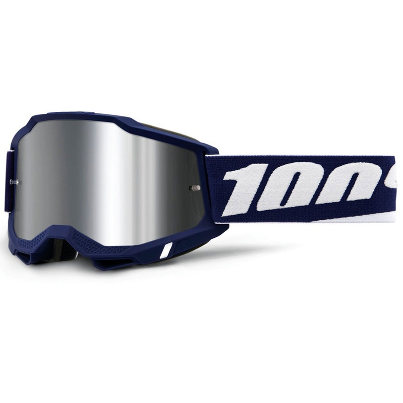 Gogle motocrossowe ACCURI 2 Mifflin w 100% z pleksiglasem w kolorze srebrnym