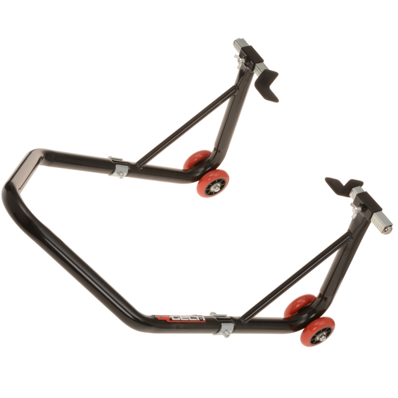 Stojak motocyklowy Q-TECH przód - pod okulary/tył czarny