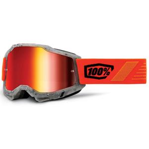 Gogle motocrossowe 100% ACCURI 2 Schrute z czerwonym pleksiglasem
