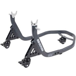 Podstawka motocyklowa Oxford Zero-G rocker z dodatkowym kołem, czarna