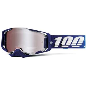 Gogle motocrossowe 100% ARMEGA Hiper Novel ze srebrnym pleksiglasem