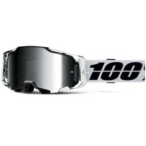 Gogle motocrossowe 100% ARMEGA Atac ze srebrnym pleksiglasem