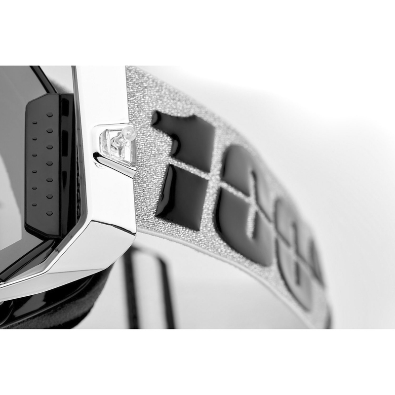 Gogle motocrossowe 100% ARMEGA Atac ze srebrnym pleksiglasem