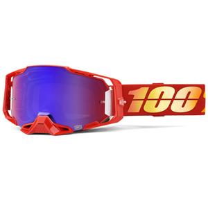 Gogle motocrossowe 100% ARMEGA Nuketown z czerwonym pleksiglasem