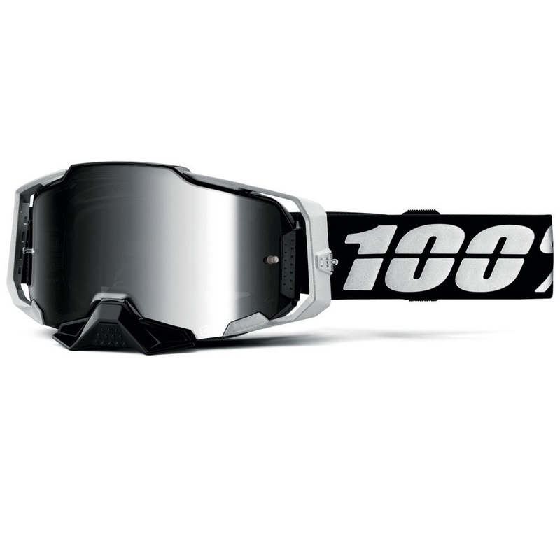 Gogle motocrossowe 100% ARMEGA Reneen S2 ze srebrnym pleksiglasem