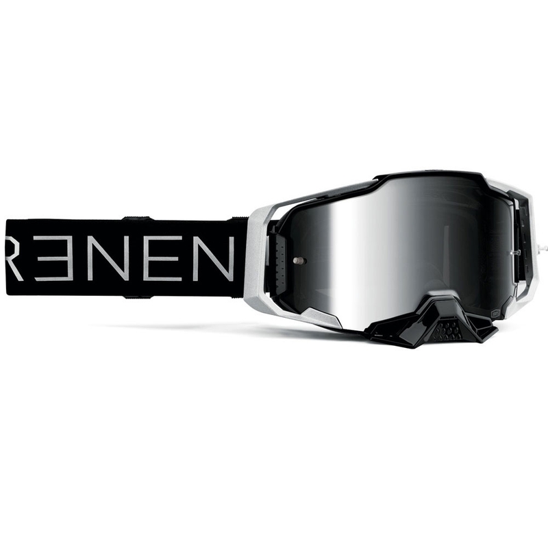 Gogle motocrossowe 100% ARMEGA Reneen S2 ze srebrnym pleksiglasem