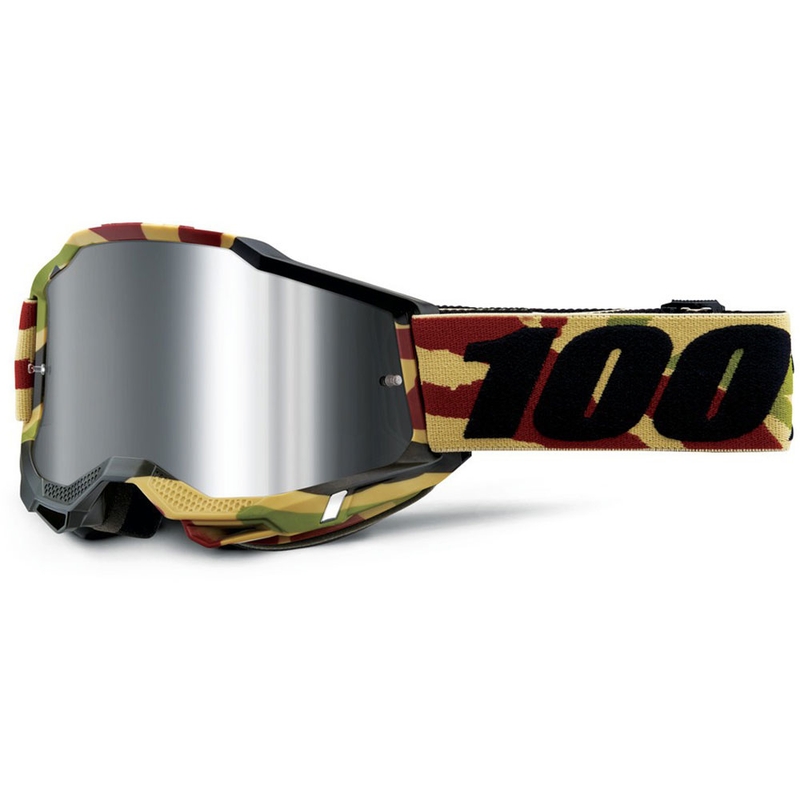 Gogle motocrossowe Accuri Mission 100% z pleksiglasem w kolorze srebrnym