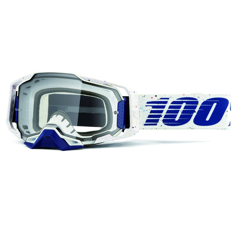 Okulary motocrossowe Solis 100% ARMEGA z przezroczystym pleksiglasem