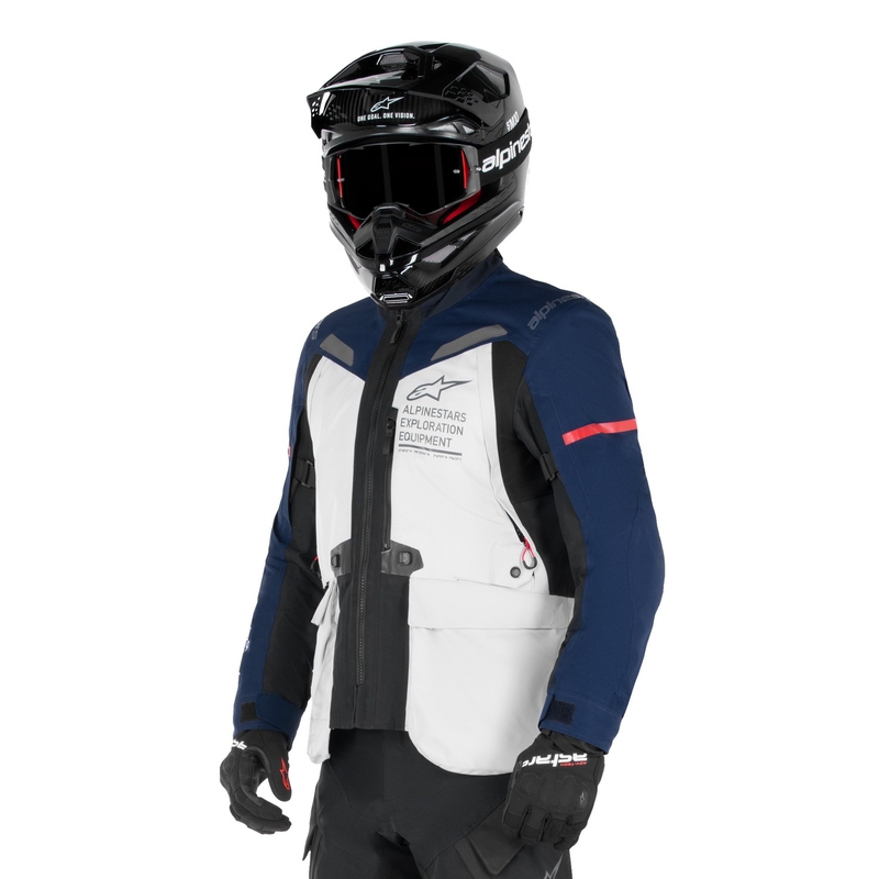 Kurtka Alpinestars ST-7 Gore-Tex w kolorze jasnoszarym, niebieskim i czarnym