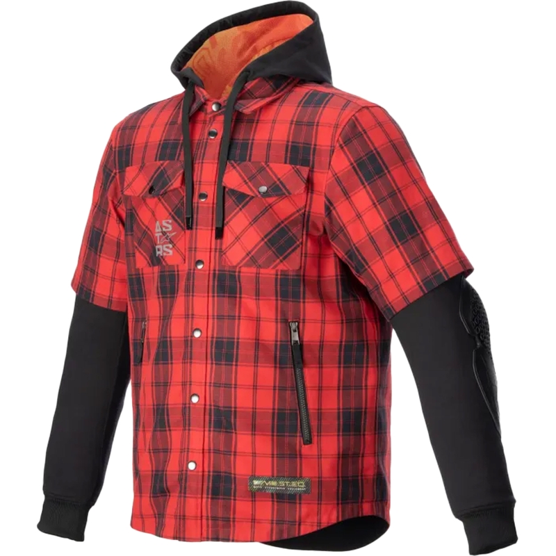 Koszulka motocyklowa Alpinestars MO.ST.EQ Tartan czerwono-czarna