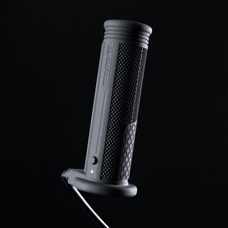 Podgrzewane manetki Oxford Hotgrips PRO Adventure ze zintegrowanymi elementami sterującymi w chwycie