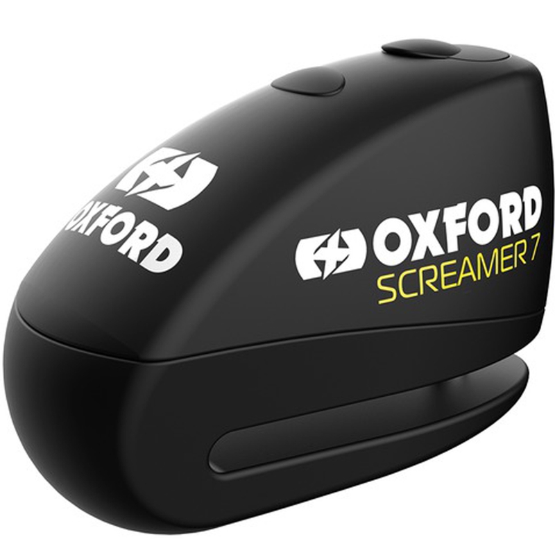 Blokada hamulca tarczowego Oxford Screamer 7 z wbudowanym alarmem czarno-czarna