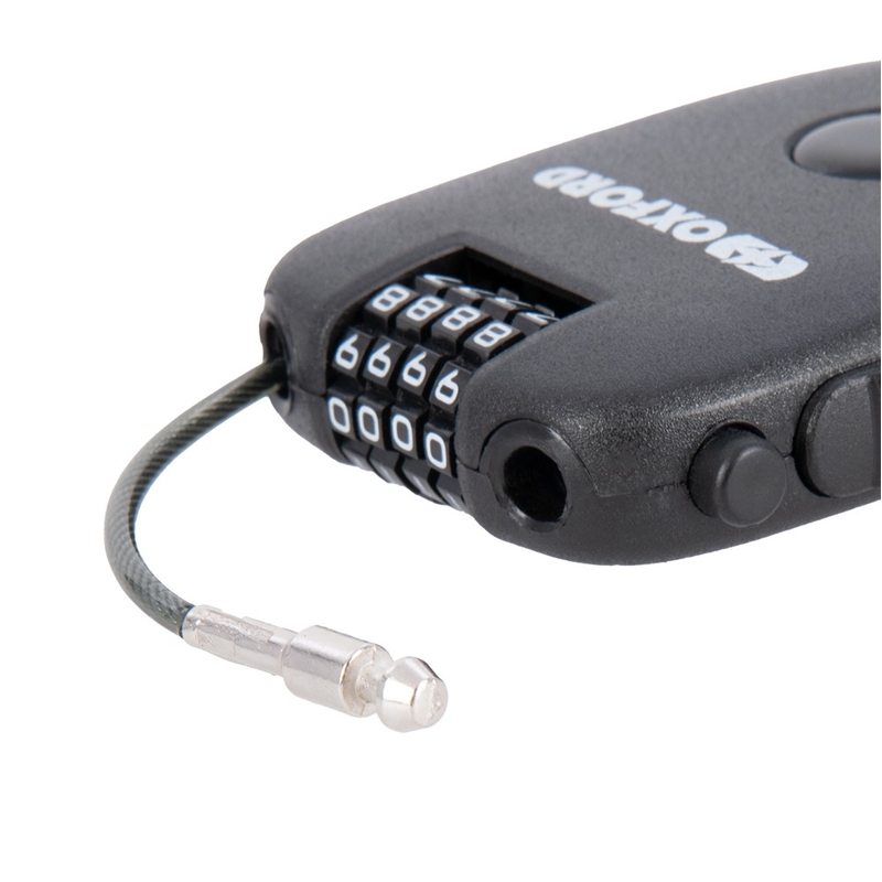 Zamek szyfrowy Oxford Retractable, czarny