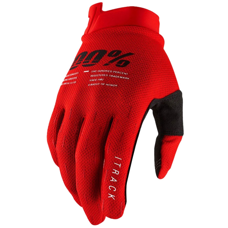 Rękawice motocrossowe 100% - USA ITRACK czerwone