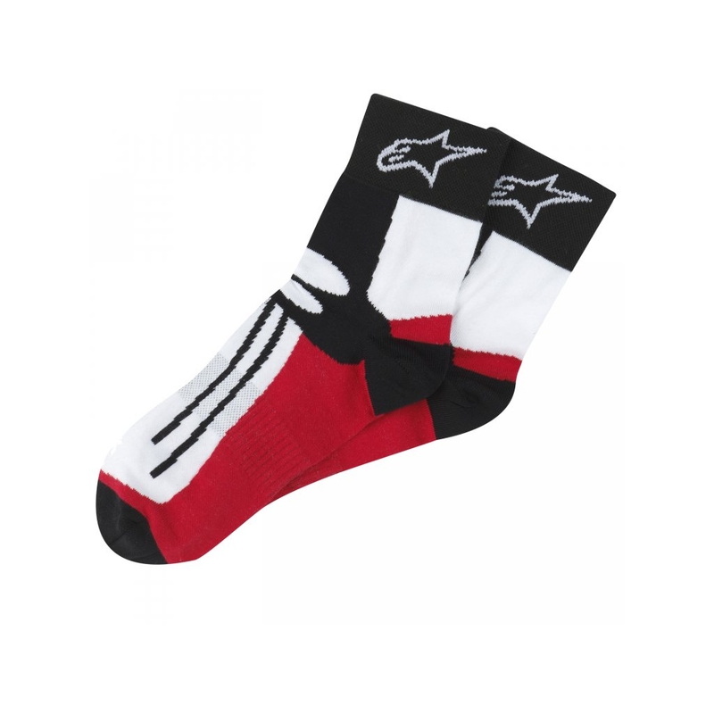 Skarpetki Alpinestars Racing Road krótkie czarno-biało-czerwone