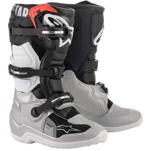 Buty motocrossowe dla dzieci Alpinestars TECH 7 S w kolorze czarno-srebrno-biało-złotym