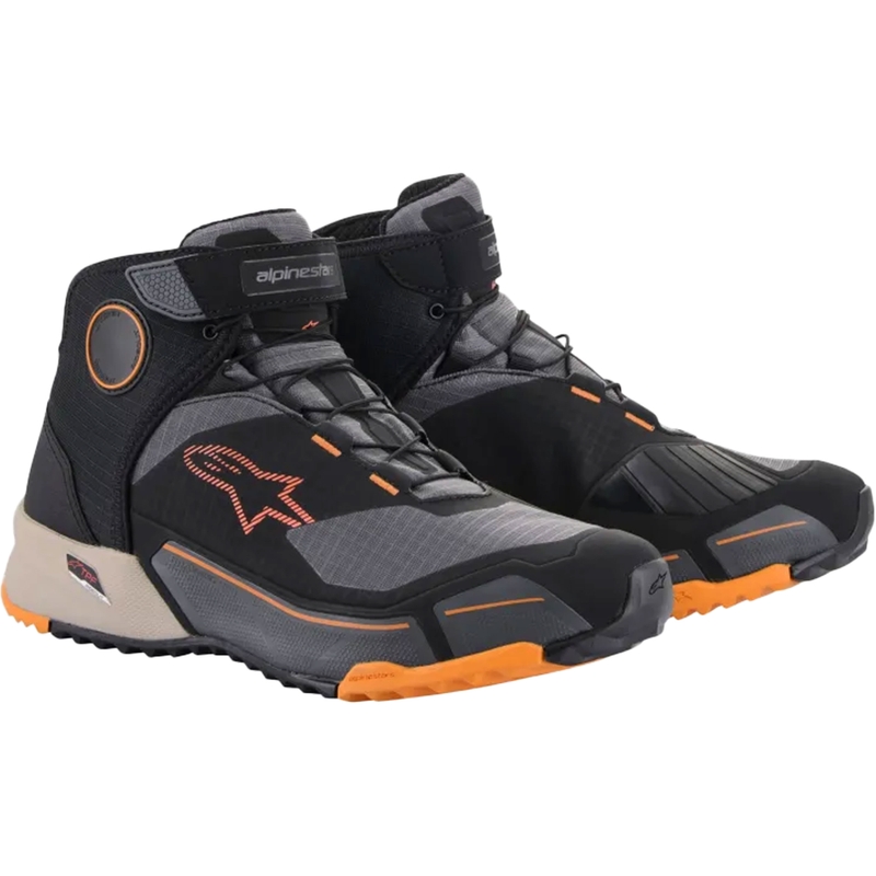 Buty motocyklowe Alpinestars CR-X Drystar czarno-brązowo-pomarańczowe