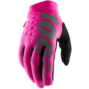 Rękawiczki motocrossowe damskie 100% - USA BRISKER różowo-czarne