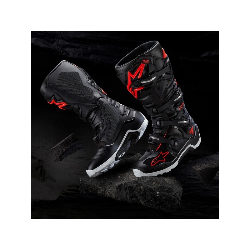 Buty motocyklowe Buty motocyklowe Alpinestars Tech 7 Enduro czarno-czerwone fluo-białeTech 7 Enduro czarno-czerwone fluo-białe