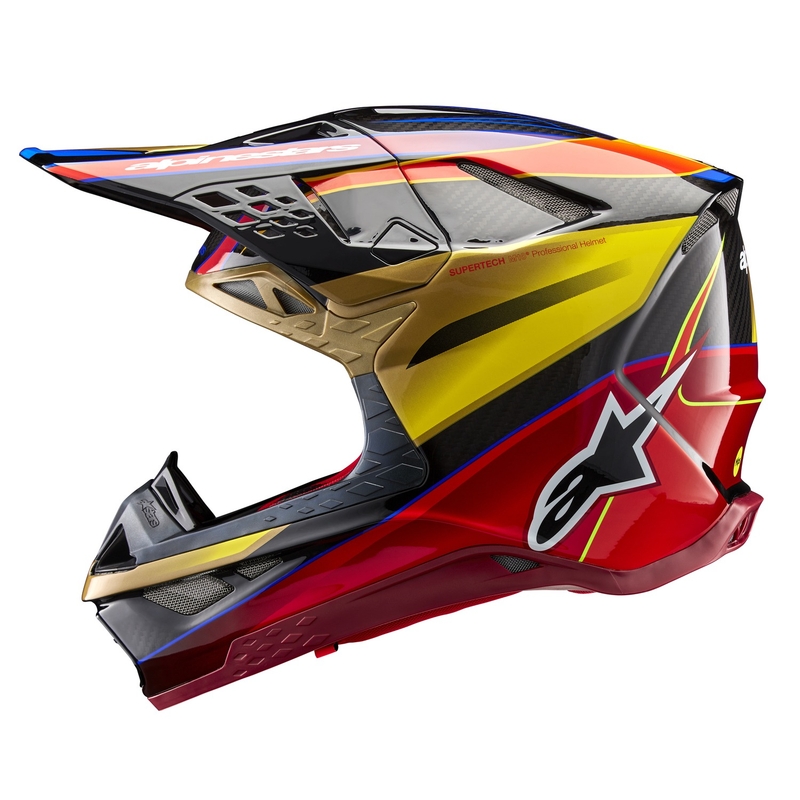 Kask motocrossowy Alpinestars Supertech S-M10 Era złoto-czerwony
