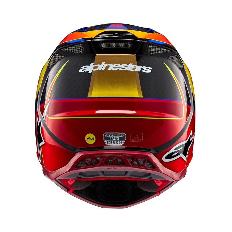 Kask motocrossowy Alpinestars Supertech S-M10 Era złoto-czerwony