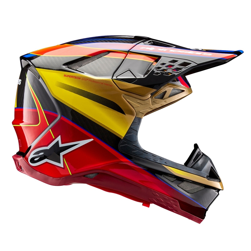 Kask motocrossowy Alpinestars Supertech S-M10 Era złoto-czerwony