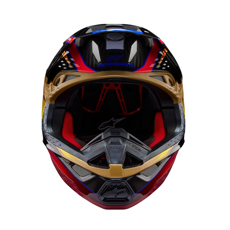 Kask motocrossowy Alpinestars Supertech S-M10 Era złoto-czerwony