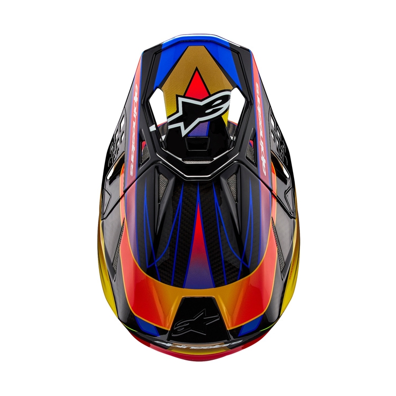 Kask motocrossowy Alpinestars Supertech S-M10 Era złoto-czerwony