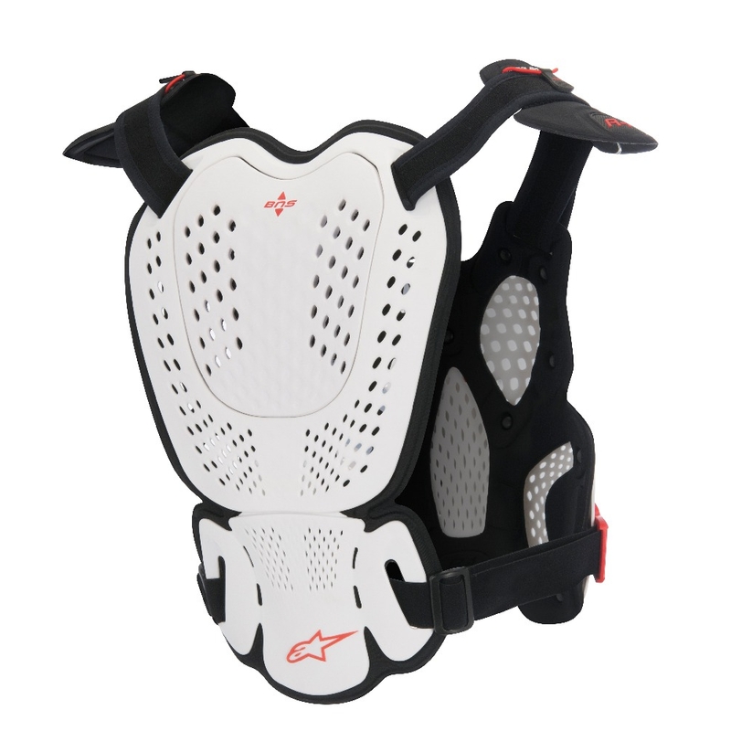 Ochraniacz ciała Alpinestars A-1 Roost Guard CE2 biało-czarno-czerwony