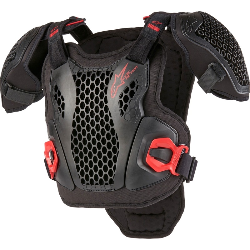 Ochraniacz klatki piersiowej Alpinestars Bionic Action Youth Chest czarno-czerwony