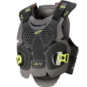Ochraniacz klatki piersiowej Alpinestars A-4 MAX czarno-antracytowo-fluorescencyjny żółty