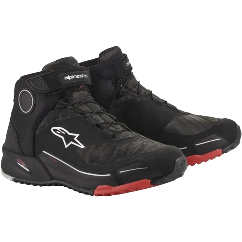 Buty motocyklowe Alpinestars CR-X Drystar czarne kamuflażowo-czerwone