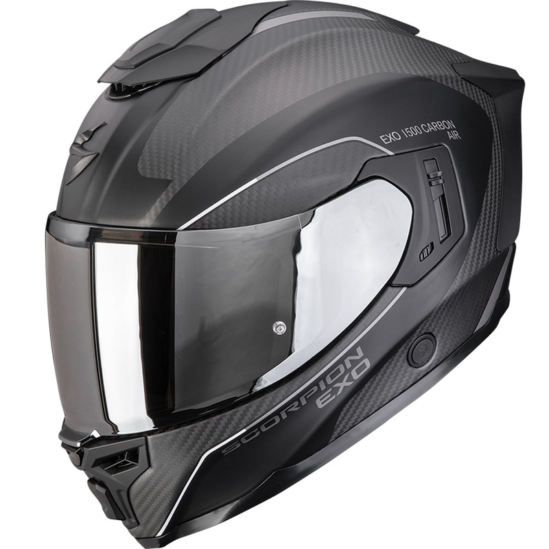 Kask motocyklowy integralny Scorpion EXO-1500 Carbon Air Mundi, matowy, czarno-srebrny