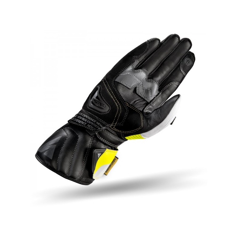 Rękawice motocyklowe Shima STR-2 czarno-biało-fluo żółte
