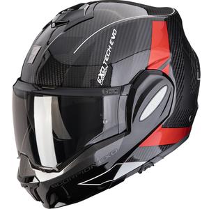 Kask motocyklowy typu flip-up Scorpion EXO-TECH EVO Carbon CAD czarno-czerwony