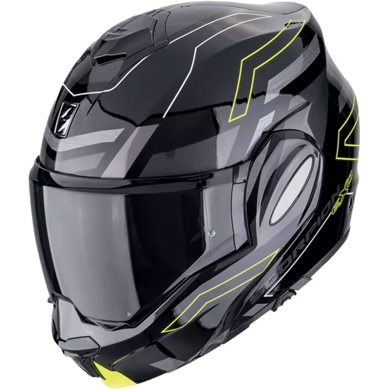 Kask motocyklowy składany Scorpion EXO-TECH EVO CONQUER czarno-fluo żółty