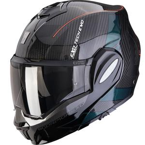 Kask motocyklowy typu flip-up Scorpion EXO-TECH EVO Carbon CAD czarno-zielony
